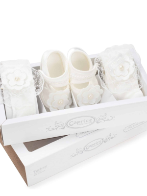 Set botoșei cu bentiță si dres , Angels , panseluta