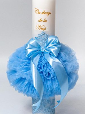 Lumânare botez BLEU