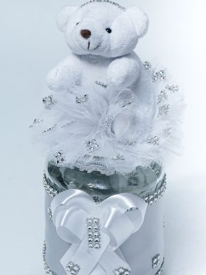 Borcan prima baita ursulet - alb