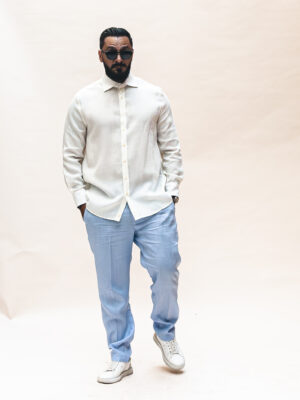 Cămașă din in 100% ivoire