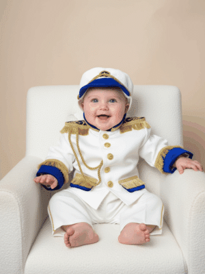 Costum Botez Print Regal Ivoire